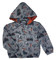 Harley-Davidson Little Boys' 1/4-Zip Motorcycle Printed Hooded Windbreaker, Gray - Wisconsin Harley-Davidson