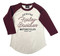 Harley-Davidson Little Girls' Glittery H-D Raglan 3/4 Sleeve Tee- Cream/Burgundy - Wisconsin Harley-Davidson