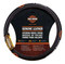 Harley-Davidson Bar & Shield Genuine Leather Steering Wheel Cover - Black - Wisconsin Harley-Davidson