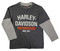 Harley-Davidson Big Boys' T-Shirt, Double Layer Knit Long Sleeve Tee - Gray - Wisconsin Harley-Davidson