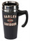 Harley-Davidson Travel Mug, Bar & Shield Double-Wall Stainless Steel w/ Handle - Wisconsin Harley-Davidson
