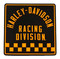 Harley-Davidson Embossed Racing Division Mile-Tile Rubber Magnet- Black & Orange - Wisconsin Harley-Davidson