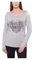 Harley-Davidson Women's Winged B&S Embellished Scoop Neck Long Sleeve Top - Gray - Wisconsin Harley-Davidson