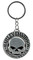 Harley-Davidson Metal Key Chain, Classic Willie G Skull Logo - Silver & Black - Wisconsin Harley-Davidson