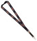 Harley-Davidson Polyester Lanyard, Checkered Leather Strap 16.5 in - Black - Wisconsin Harley-Davidson