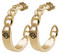 Harley-Davidson Womens B&S Mariner Chain Hoop Earrings - Gold Stainless Steel - Wisconsin Harley-Davidson