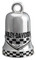 Harley-Davidson Checkered Racing Flag H-D Text Ride Bell - Silver Finish - Wisconsin Harley-Davidson