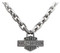 Harley-Davidson Men's Vintage Bar & Shield Large Link Necklace - Stainless Steel - Wisconsin Harley-Davidson