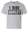 Harley-Davidson Big Boys' I Ride Harley Short Sleeve Crew-Neck T-Shirt - Gray - Wisconsin Harley-Davidson