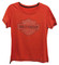 Harley-Davidson Women's Embellished B&S Anthem Short Sleeve Tee - Red/Black - Wisconsin Harley-Davidson