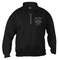 Harley-Davidson Men's Ghoulish Skull 1/4 Zip Cadet Pullover Sweatshirt - Black - Wisconsin Harley-Davidson