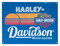 Harley-Davidson Embossed Tin Sign, Bar & Shield Sunset Logo, 15.75 x 12 inches - Wisconsin Harley-Davidson