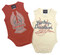 Harley-Davidson Baby Girls' 2-Pack Newborn Rib Bodysuit Creeper Set-Orange/Cream - Wisconsin Harley-Davidson