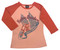 Harley-Davidson Little Girls' 3/4 Sleeve Raglan Colorblock Toddler Tee - Orange - Wisconsin Harley-Davidson