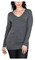 Harley-Davidson Women's Harley Proud Long Sleeve V-Neck Shirt - Heather Gray - Wisconsin Harley-Davidson