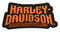 Harley-Davidson 4 in. Embroidered Sharp H-D Emblem Sew-On Patch - Black/Orange - Wisconsin Harley-Davidson