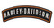 Harley-Davidson 10 in. Embroidered H-D Text Back Emblem Sew-On Patch - Black - Wisconsin Harley-Davidson