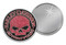 Harley-Davidson Glitter Skull Mirror Metal Challenge Coin, 1.75 inch - Silver - Wisconsin Harley-Davidson