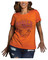 Harley-Davidson Women's Sunburst Scoop Neck Short Sleeve Burnout Tee - Orange - Wisconsin Harley-Davidson