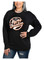 Harley-Davidson Women's Retro Circle Crew Neck Fleece Pullover Sweatshirt, Black - Wisconsin Harley-Davidson