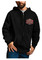 Harley-Davidson Men's Strong Box Zip-Up Fleece Hooded Sweatshirt - Black - Wisconsin Harley-Davidson