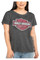 Harley-Davidson Women's Metallic B&S Pink Short Sleeve Scoop Neck Tee - Black - Wisconsin Harley-Davidson