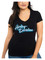 Harley-Davidson Women's Punchline Foiled Short Sleeve V-Neck Cotton Tee - Black - Wisconsin Harley-Davidson