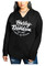 Harley-Davidson Women's Slogan H-D Curved Hem Pullover Fleece Hoodie - Black - Wisconsin Harley-Davidson