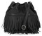 Harley-Davidson Women's Festival Fringe Drawstring Leather Purse - Black - No Hassle Returns at Wisconsin Harley