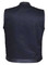 UNIK Men's Denim Club Motorcycle Vest w/ Cowhide Leather Trim - Matte Black - No Hassle Returns at Wisconsin Harley