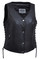 UNIK Women's Premium Goatskin Light-Weight Leather Vest w/ Side Laces - Black - Wisconsin Harley-Davidson
