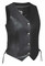 Derringer Women's Traditional Premium Lambskin Leather Motorcycle Vest - Black - Wisconsin Harley-Davidson