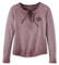Harley-Davidson Women's Throttle Lace-Up Long Sleeve Knit Top - Pink 97486-23VW - Wisconsin Harley-Davidson