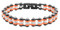 Heavy Metal Women's Two Tone Black/Orange Crystal Motorcycle Bike Chain Bracelet - Wisconsin Harley-Davidson