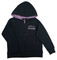 Harley-Davidson Big Girls' Bar & Shield Knit Zip-Up Hoodie - Black & Lavender - Wisconsin Harley-Davidson