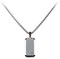 Harley-Davidson Men's Modern Edge Rectangle Pendant Necklace - Sterling Silver - Wisconsin Harley-Davidson
