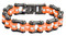 Heavy Metal Men's Two Tone Orange/Black Double Link Motorcycle Chain Bracelet - Wisconsin Harley-Davidson