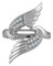 Harley-Davidson Women's Bling Wing Bar & Shield Logo Ring, Sterling Silver - Wisconsin Harley-Davidson