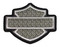Harley-Davidson 3.5 in. Toolbox Bar & Shield Logo Emblem Sew-On Patch - Silver - Wisconsin Harley-Davidson