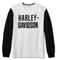 Harley-Davidson Men's Foundation Long Sleeve Colorblocked Shirt White 99092-24VM - Wisconsin Harley-Davidson