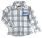 Harley-Davidson Little Girls' Glittery Long Sleeve Toddler Plaid Shirt - White - Wisconsin Harley-Davidson