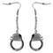Heavy Metal Women's Hand Cuffs Stainless Steel Dangle Earrings - Silver - Wisconsin Harley-Davidson