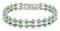 Heavy Metal Women's Silver Rainbow Two Tone Crystal Motorcycle Chain Bracelet - Wisconsin Harley-Davidson