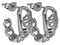 Harley-Davidson Women's Outline Bar & Shield Curblink Hoop Earrings - Silver - Wisconsin Harley-Davidson
