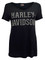 Harley-Davidson Women's Fasten Grommet Sleeve Accents V-Neck Top - Black - Wisconsin Harley-Davidson