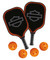 Harley-Davidson Stealth Bar & Shield Pickleball Set - Two Paddles & Four Balls - Wisconsin Harley-Davidson