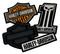 Harley-Davidson Classic H-D Logos Emblem Sew-On Patch Pack - Black/Orange - Wisconsin Harley-Davidson