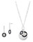 Harley-Davidson Women's Star Charm Necklace & Earring Set, Sterling Silver - Wisconsin Harley-Davidson