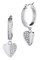 Harley-Davidson Women's Twisted Rope Heart Drop Hoop Earrings, Stainless Steel - Wisconsin Harley-Davidson