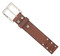 Harley-Davidson Men's Ribbed & Studded Detail Genuine Leather Belt - Brown - No Hassle Returns at Wisconsin Harley